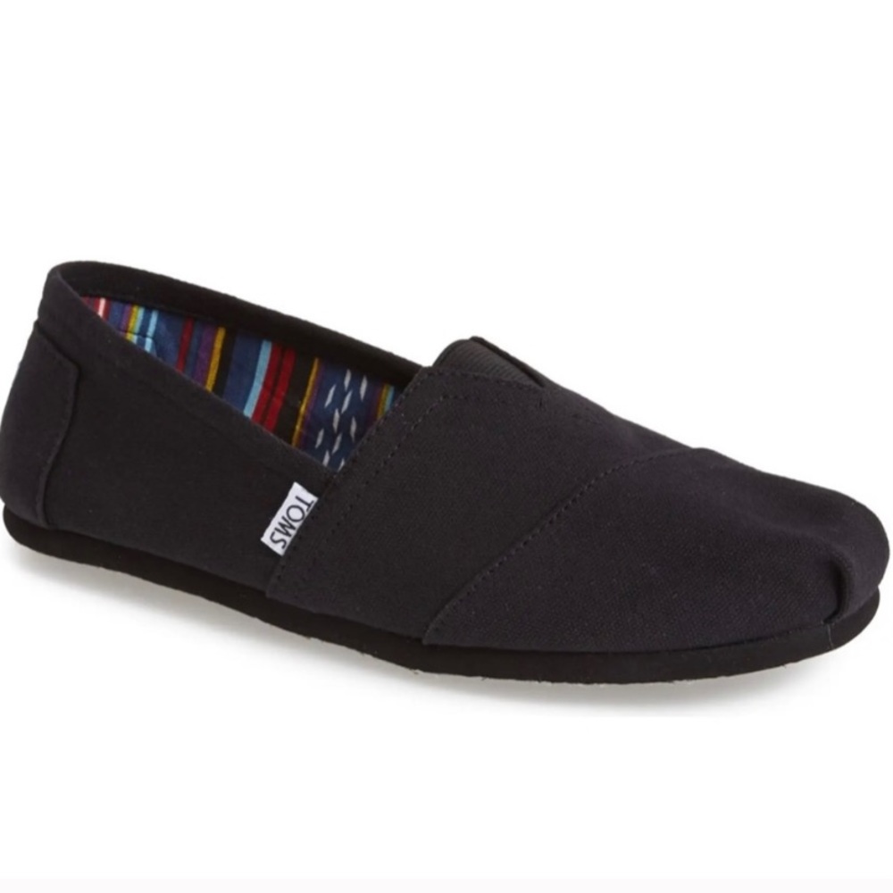 Tom’s Black Classic Slide-On Flats